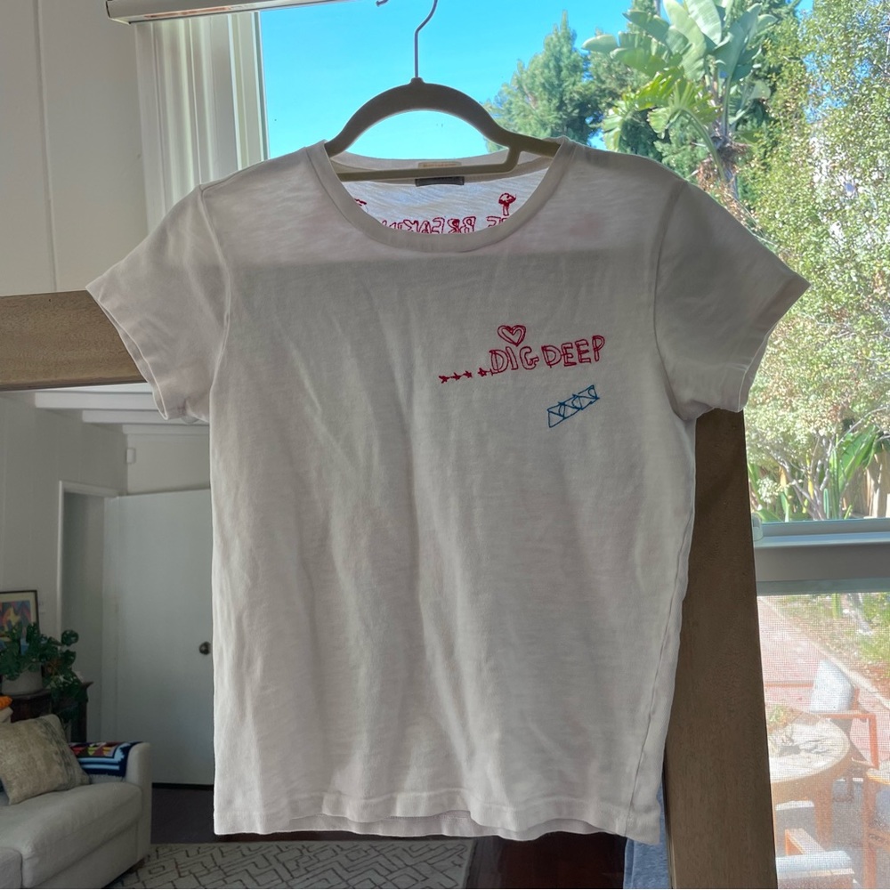 MOTHER linen cotton Dig Deep shirt